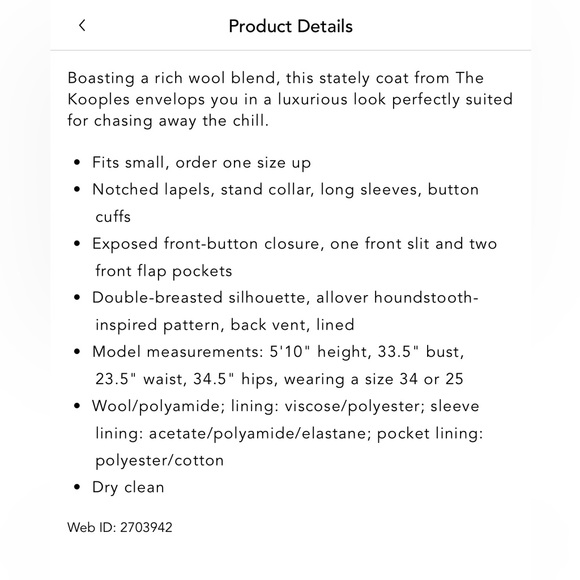 The Kooples - Mark Graphic Houndstooth wool coat - Picture 14 of 14